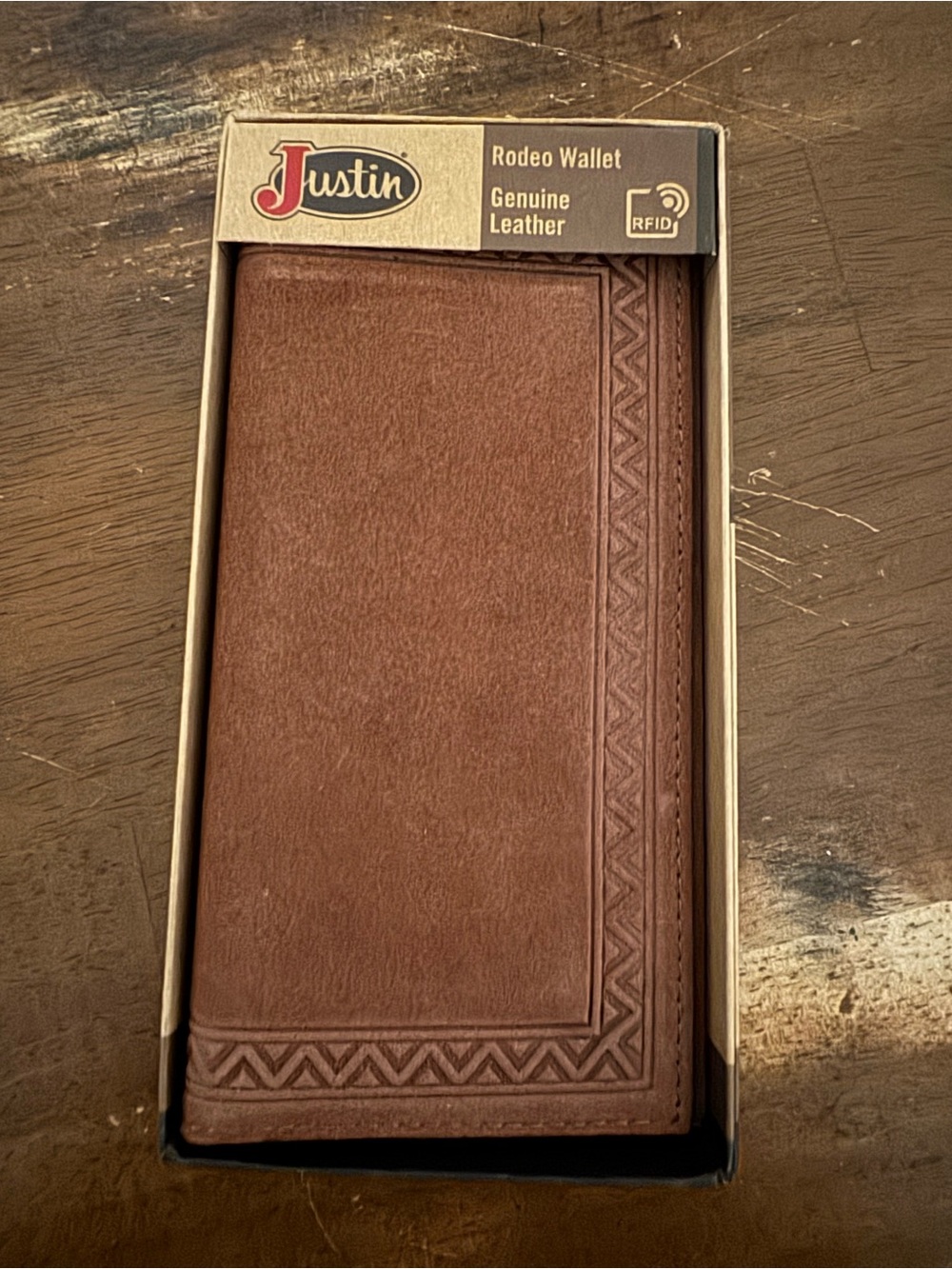 NWT Suede Justin Rodeo Wallet